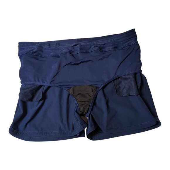 Lands End Board Shorts Women's Plus Size 5" Swim Bottom Pool Beach Navy Blue 24W - Picture 10 of 13